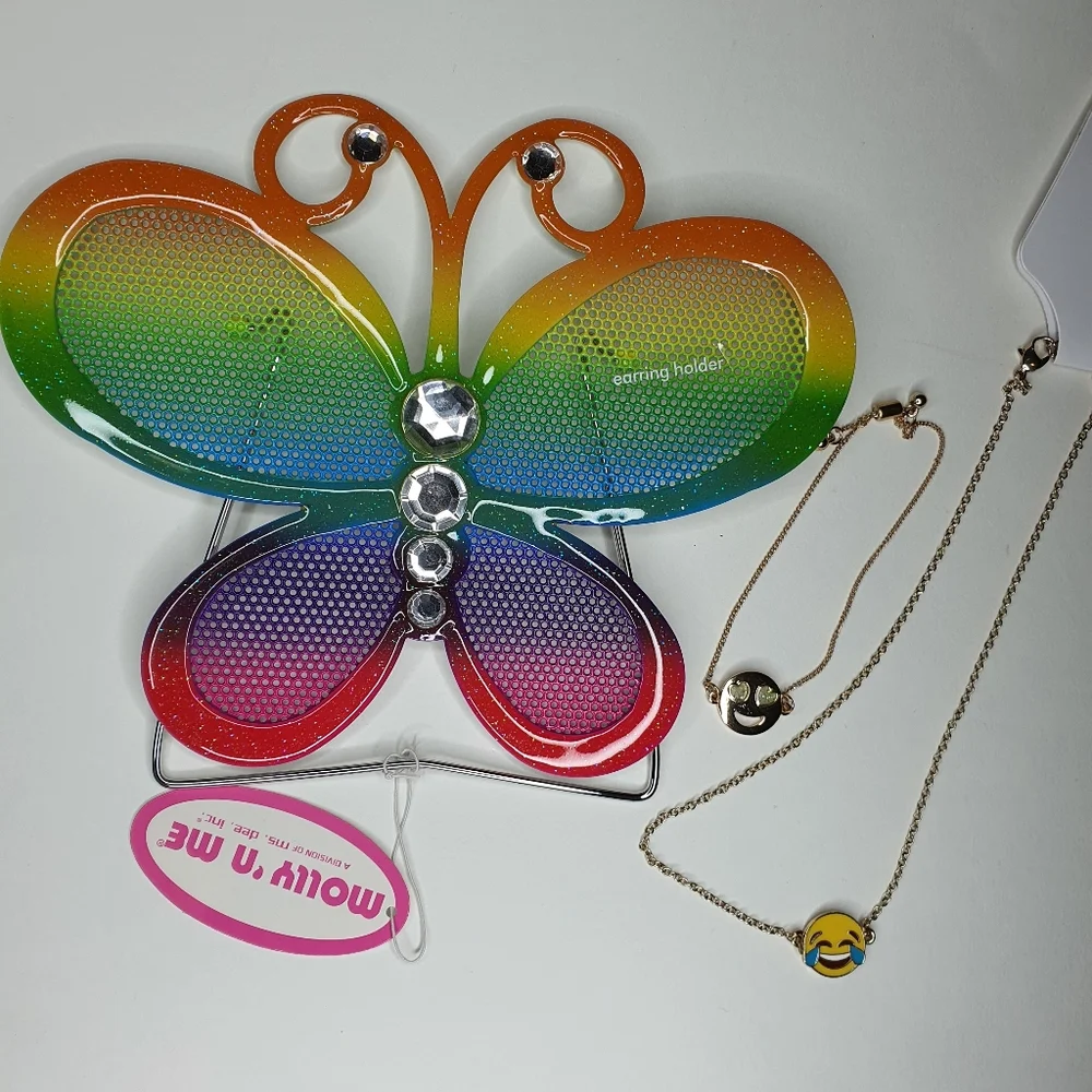 Butterfly Earring Stand, Necklace & Bracelet Combo Deal